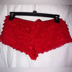 Daisy Corsets Red Ruffled Shorts